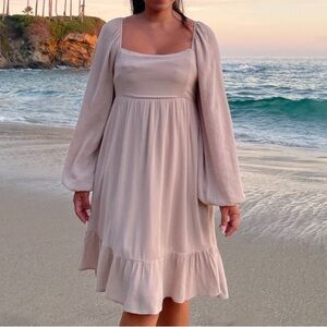 Taupe Long Sleeve Dress